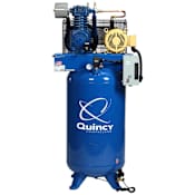 Quincy Compressor 7.5 HP 80 Gal 175 Max PSI QT MAX Two-Stage Stationary Electric (230 Volt 3 Phase) Reciprocating Air Compressor with Vertical Tank N/A