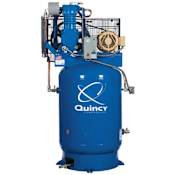 Quincy Compressor 10 HP 120 Gal 175 Max PSI QT MAX Two-Stage Stationary Electric (230 Volt 3 Phase) Reciprocating Air Compressor with Vertical Tank N/A