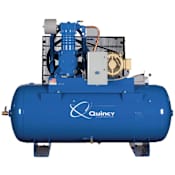 Quincy Compressor 10 HP 120 Gal 175 Max PSI QT MAX Two-Stage Stationary Electric (230 Volt 3 Phase) Reciprocating Air Compressor with Horizontal Tank N/A