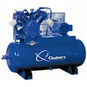 Quincy Compressor 15 HP 120 Gal 175 Max PSI QT Pro Two-Stage Stationary Electric (230 Volt 3 Phase) Reciprocating Air Compressor with Horizontal Tank N/A