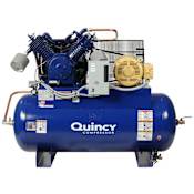Quincy Compressor 15 HP 120 Gal 175 Max PSI QT MAX Two-Stage Stationary Electric (460 Volt 3 Phase) Reciprocating Air Compressor with Horizontal Tank N/A