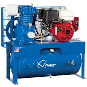 Quincy Compressor 13 HP 30 Gal 175 Max PSI QP Two-Stage Truck Mount Gas Reciprocating Air Compressor with Horizontal Tank N/A