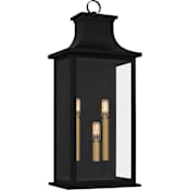 Quoizel Abernathy 3 Light 23" Tall Outdoor Wall Sconce Matte Black