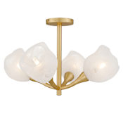 Quoizel Adelyn 4 Light 22" Wide Semi-Flush Ceiling Fixture Gold Leaf