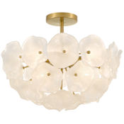 Quoizel Audrey 4 Light 19" Wide Semi-Flush Bowl Ceiling Fixture Brushed Gold