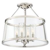 Quoizel Barlow 4 Light 16" Wide Semi-Flush Ceiling Fixture Polished Nickel