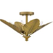 Quoizel Bayley 4 Light 19" Wide Semi-flush Ceiling Fixture Aged Brass