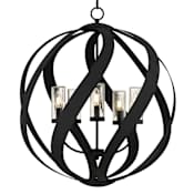 Quoizel Blacksmith 5 Light 26" Wide Abstract Pendant Earth Black