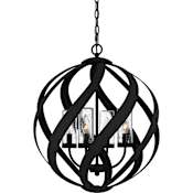 Quoizel Blacksmith 4 Light 20" Wide Multi Light Pendant Earth Black