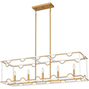 Quoizel Brinkman 5 Light 42" Wide Taper Candle Style Chandelier Matte White