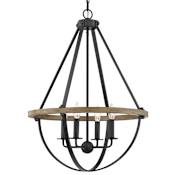 Quoizel Bartlett 4 Light 22" Wide Taper Candle Chandelier Earth Black