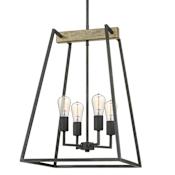 Quoizel Brockton 4 Light 17" Wide Chandelier Grey Ash