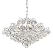 Quoizel Bordeaux with Clear Crystal 7 Light 19-1/2" Wide Crystal Pendant Polished Chrome