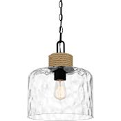 Quoizel Baltic 12" Wide Pendant Matte Black