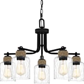 Quoizel 5 Light 26" Wide Chandelier Matte Black