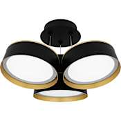 Quoizel Byrnes 19" Wide LED Semi-Flush Ceiling Fixture Matte Black