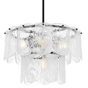 Quoizel Cassidy 5 Light 24" Wide Pendant with Swirl Glass Shade Matte Black