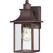 Quoizel Chancellor Single Light 11-1/4" High Outdoor Wall Sconce with Clear Glass Shade Copper Bronze