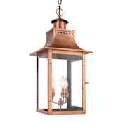 Quoizel Chalmers 3 Light 12" Wide Taper Candle Pendant Aged Copper