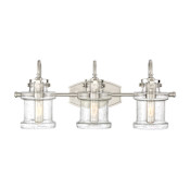 Quoizel Danbury 3 Light 24" Wide Bathroom Vanity Light Brushed Nickel