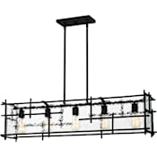 Quoizel Daphne 5 Light 39" Wide Linear Pendant Matte Black