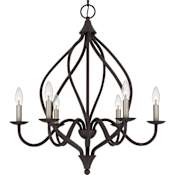 Quoizel 6 Light 25" Wide Taper Candle Style Chandelier Old Bronze
