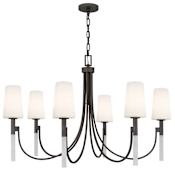 Quoizel Eloura 6 Light 40" Wide Chandelier Iron Gate