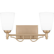 Quoizel Esther 2 Light 16" Wide Vanity Light Bronze Gold