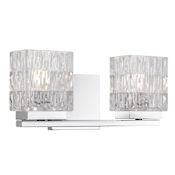 Quoizel Estelle 2 Light 14" Wide Vanity Light Polished Chrome