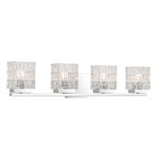 Quoizel Estelle 4 Light 30" Wide Vanity Light Polished Chrome