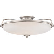 Quoizel Griffin 4 Light 21" Wide Flush Mount Ceiling Fixture Antique Nickel