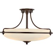 Quoizel Griffin 4 Light 21" Wide Semi-Flush Mount Ceiling Fixture Palladian Bronze