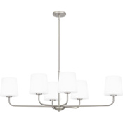 Quoizel Gallagher 6 Light 42" Wide Chandelier Brushed Nickel