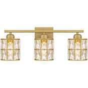 Quoizel Gibson 3 Light 21" Wide Bathroom Vanity Light Aged Brass