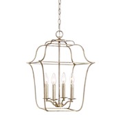 Quoizel Gallery 4 Light 14" Wide Chandelier Century Silver Leaf
