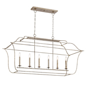 Quoizel Gallery 6 Light 48" Wide Chandelier Century Silver Leaf