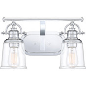 Quoizel Grant 2 Light 16" Wide Bathroom Vanity Light Polished Chrome