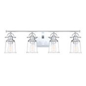 Quoizel Grant 4 Light 32" Wide Bathroom Vanity Light Polished Chrome