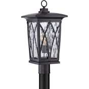 Quoizel Grover 1 Light Outdoor Post Light Mystic Black