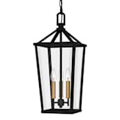 Quoizel Hull 3 Light 10" Wide Taper Candle Mini Pendant Matte Black