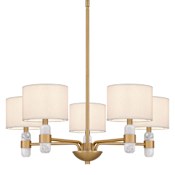 Quoizel Kimberly 5 Light 30" Wide Chandelier Brushed Weathered Brass