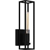 Quoizel Leighton Single Light 14" Tall Bathroom Sconce Matte Black