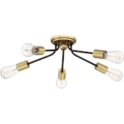 Quoizel Latitude 5 Light 27-1/2" Wide Flush Mount Ceiling Fixture Western Bronze