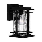 Quoizel McAlister 10" Tall Outdoor Wall Sconce Earth Black