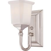 Quoizel Nicholas Single Light 10" Tall Bathroom Sconce Brushed Nickel
