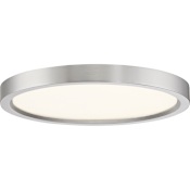 Quoizel Outskirts 11" Wide LED Flush Mount Ceiling Fixture Brushed Nickel