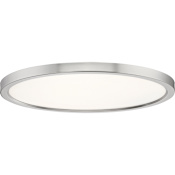 Quoizel Outskirts 20" Wide LED Flush Mount Ceiling Fixture Brushed Nickel