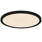 Quoizel Outskirts 20" Wide LED Flush Mount Ceiling Fixture with Textured Acrylic Lens Earth Black