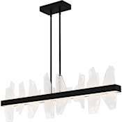 Quoizel Aurelia 42" Wide LED Abstract Linear Chandelier Matte Black