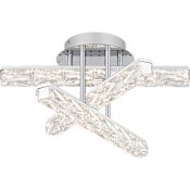 Quoizel Comet 18" Wide LED Semi-flush Ceiling Fixture Polished Chrome